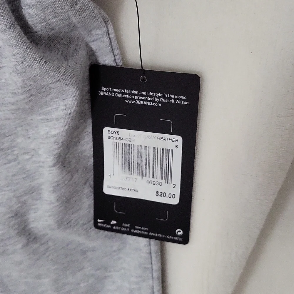 Nike Kids Gray Tee with Red and Black Design